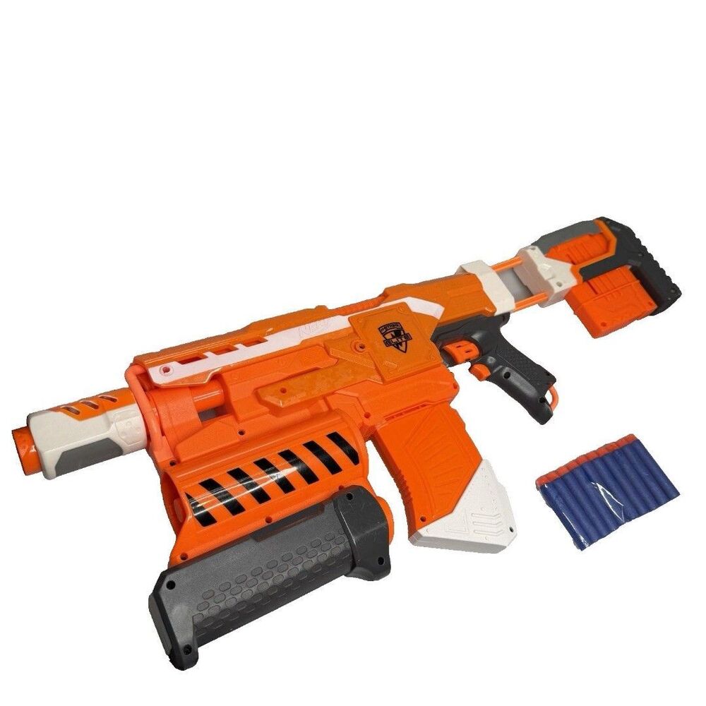 NERF N-Strike Elite Demolisher 2-in-1 Toy Dart Blaster Gun Motorized & 10 Darts